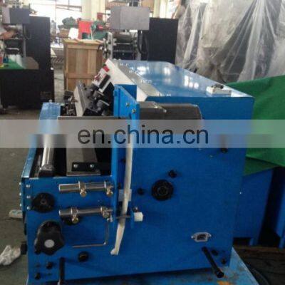 UTP460 4 Color Desk Top Mini Garment Satin Label Printing Machine, Wash Care Polyester Ribbon Rotary Letterpress Printer