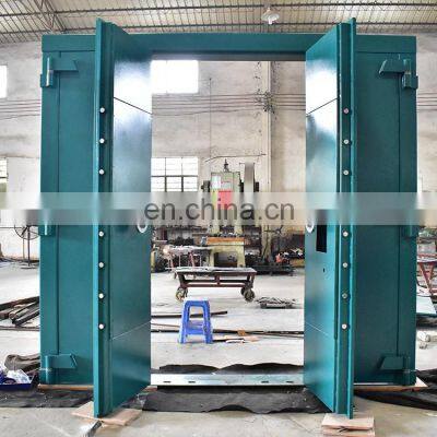 Custom Safety Strong Hinges Heavy Duty Security Metal Two Door Safe Bank Vault Door With Circle Handle photo-5