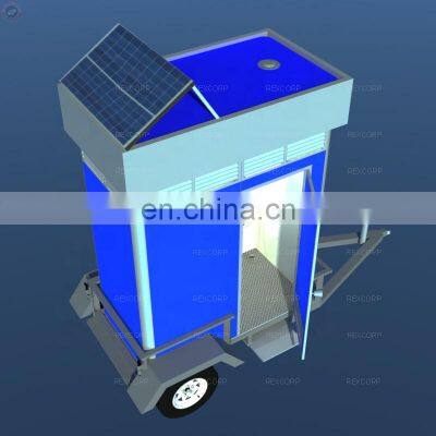 New 2 in 1 Movable Portable Toilet With Trailer Mobile Toilet and Portable Shower Room on Trailer photo-3