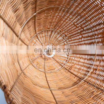 Traditional Natural Woven Light Lampshade Rattan Pendant Light Wicker Ceiling Light Decor Vietnam Cheap Wholesale photo-4