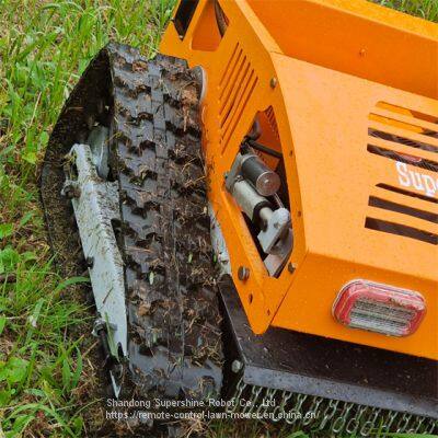 remote control steep slope mower, China remote brush mower price, wireless robot mower for sale