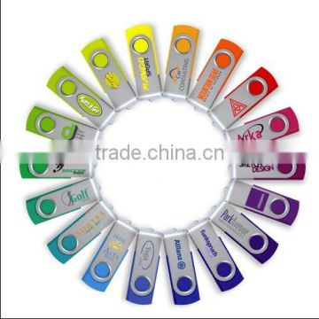 colorful Rotate usb memory stick free logo printing