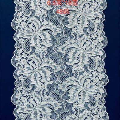 Wholesale Stretchy Lace Ribbon Elastic Trim Fabric With Floral Pattern for Bridal Wedding Decorations Sewing DIY Making and DIY Crafts photo-2