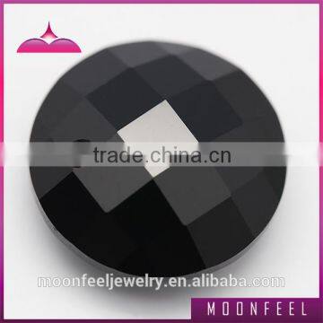 black glass gem round checkerboard faceted gemstones