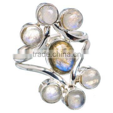 RAINBOW MOON STONE 925 STERLING SILVER RING ,925 STERLING SILVER JEWELRY WHOLE SALE,JEWELRY EXPORTER