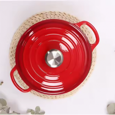 Wholesale High Quality Colorful Enamel Non-Stick Casserole Cast Iron Dutch Oven for Cast Iron Cookware photo-3