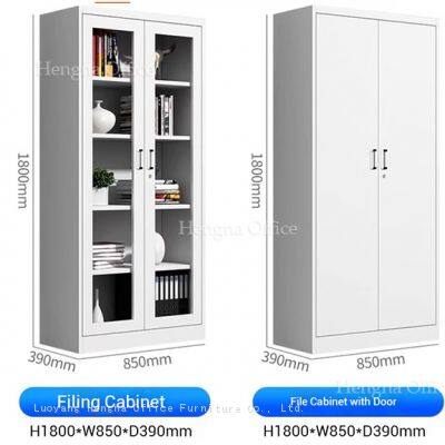 Rust-proof Steel Storage Cupboard MOS 026 With 2 Iron Doors and 2 Shelves |Knock-down StructureD400mm for Commercial Building and Industrial Storage