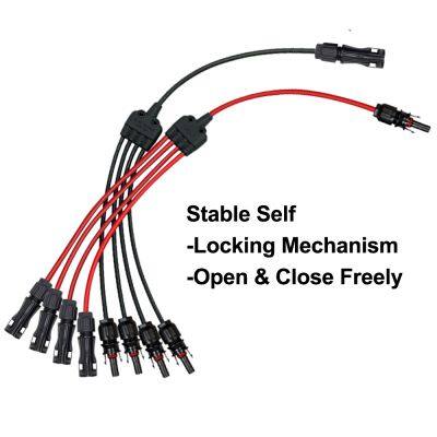 Solar DC Y Cable Harness 1500V 4 in 1 Panels Parallel Wire Solution 65A photo-2