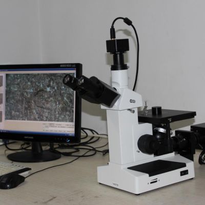 4XC Trinocular Inverted Metallurgical Microscope Camera photo-2
