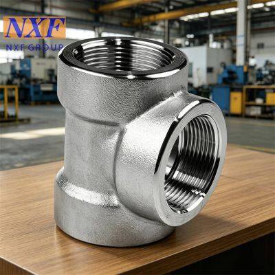NXF UNS N10276 2.4819/NiMo16Cr15W/C276 OD DN15-1200 Pressure Class3000-9000 Nickel Alloy Forged Fitting Threaded Tees