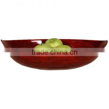 High quality best selling eco friendly Red Oil Bamboo Canoe Bowl from Viet Nam