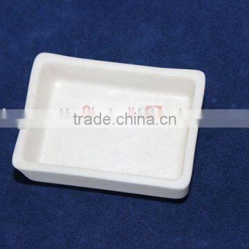 Rectangular alunima crucible