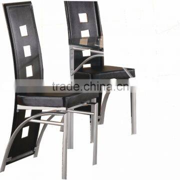 Home Furnishings Black PVC leather Contemporary Dining Room Chair