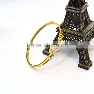 New Fashion Girls Tops 316l Stainless Steel Jewelry Gold Bangel Bracelet photo-3