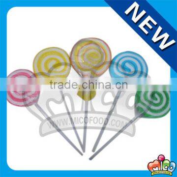 colorful round swirl lollipop