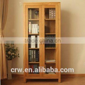 Y-1523 5-drawer wood filing cabinet with glass doors
