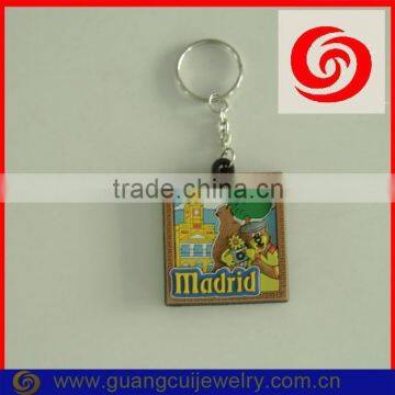 fashion soft pvc promotional gift key ring keychain