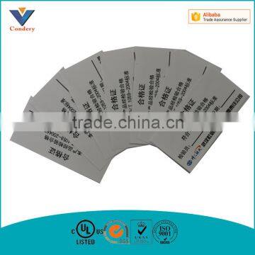 Custom Product Explanation Explanation Certificate Coated Paper Tag Labels photo-3