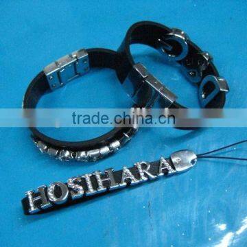 Black Bracelet with Crystal Letter Charms Wholesale in 2015