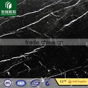 Polished marble black and white tiles