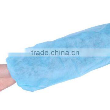 Medical Disposable Non-woven Polypropylene Sleeve Cover Oversleeves Elastic Wrist 16" 18" Blue Color photo-1