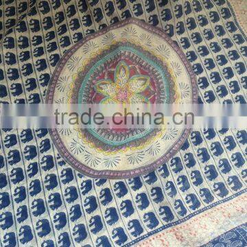 2016 Newest Vintage Blue Small Elephant Printed Women Cotton Scarf With Tassels