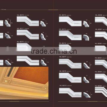 A clean angular profile step cornice