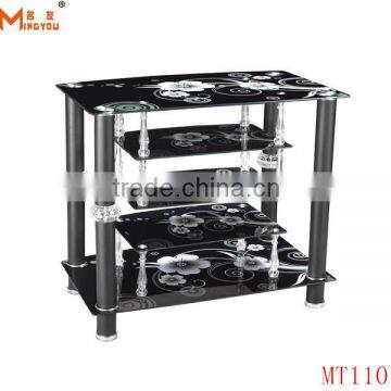 hot sale popular glass painting tv stand