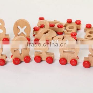 Wooden digital train toy set for preschool children