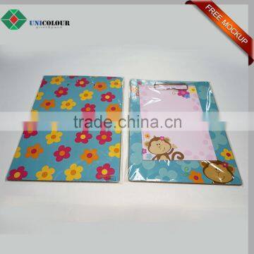Custom design printed paper clipboard folder