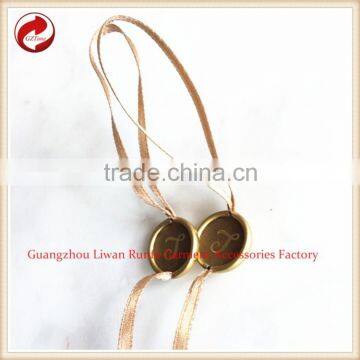 High-quality Metal Aluminum Clothing Custom Silk Ribbon Seal Tag photo-5