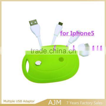 high quality multi funtion 3in1usb multi charge cable for samsung ,iphone ,ipad,ipod use