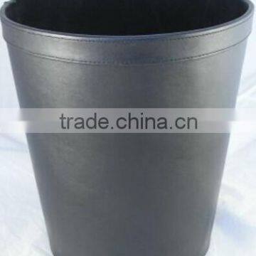 2014 Round Shape pu Faux Leather Waste Bin Factory in China Hot Sale In America Waste Bins For Home And Hotel photo-2