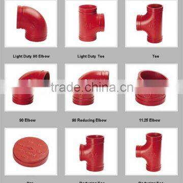 UL/FM ductile iron grooved pipe fittings