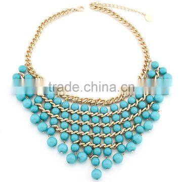 European Style Turquoise Beads Necklace FQ-N228