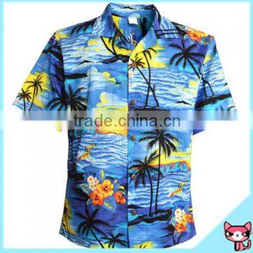 Coconut Tree Hawaiian Style Slim Man Shirt