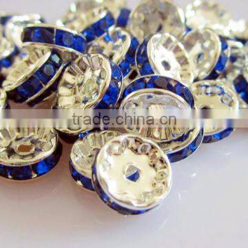 Royal Chain Rhinestone spacer beads! Loose Jewelry Rhinestone Round Spacers beads for Bracelet Necklace Making