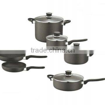 10PCS Aluminium Non Stick Hard Anodized Cook Set C1104