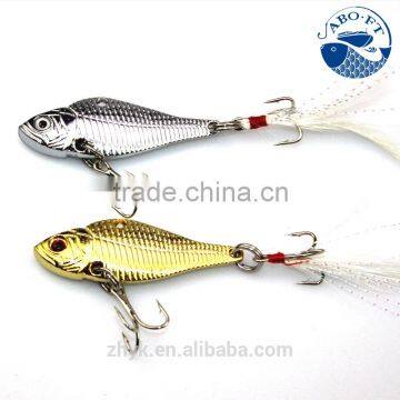 2016 Wholesale Fast Sink 5cm 12.5g Golden Silver VIB Flash Fishing Bait photo-4