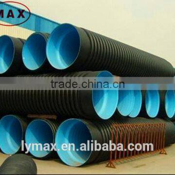 ISO GB flexible metal reinforced HDPE corrugated plastic drain pipe price, flexible corrugated drainage pipe