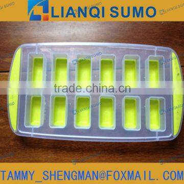 LFGB/FDA Food Grade Plastic Ice Cube Tray Mould With Double Color Heart Shape photo-3