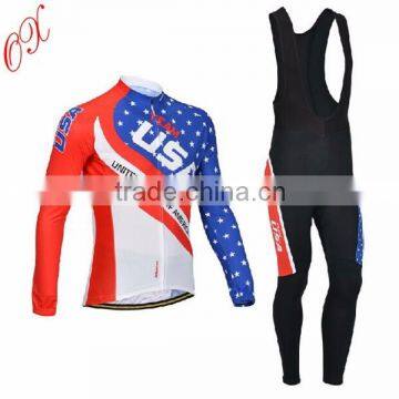 winter jacket/cycling jersey/arm sleeve/leg sleeve/American flags riding equipment package