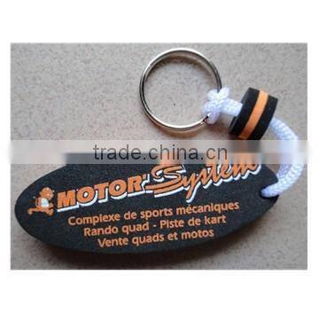 EVA logo keychains 8x3cm with one side printing