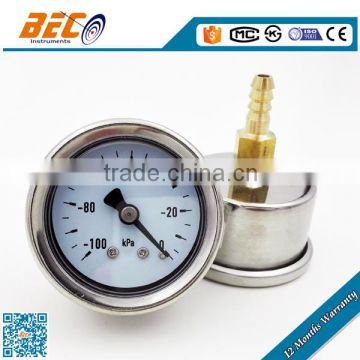 Factory direct sale ashcroft type vacuum gauge with brass cnnection