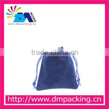 high blue velvet bag for jewelry packing