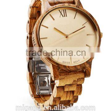 OEM Bamboo Watch for Women Lady Wooden Watches Quartz Wood Watch photo-3