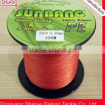 Spectra Braid Fishing Line 20LB RED--SUNBANG