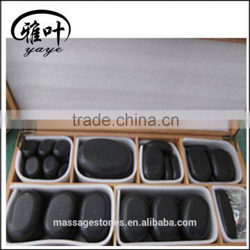 Hot Selling Massage Stone Set with Bamboo/Wooden box Massage Stone Set