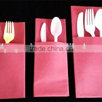 Printed Napkin and Cutlery Paper Pocket with logo printed