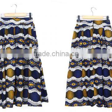 New Fashion Women printed Midi Skirts With Belt in China